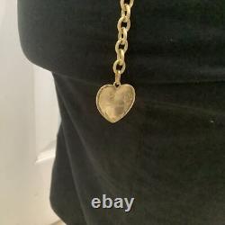 Vintage, gold coin, heart chain style belt, made in Italy