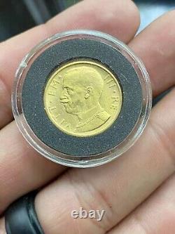Vittorio Emanuele lll, 50 Lire 1931, Rome, GOLD COIN WithCase Protector ITALY