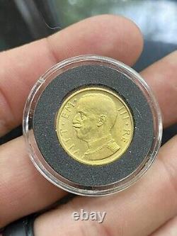 Vittorio Emanuele lll, 50 Lire 1931, Rome, GOLD COIN WithCase Protector ITALY