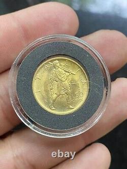 Vittorio Emanuele lll, 50 Lire 1931, Rome, GOLD COIN WithCase Protector ITALY
