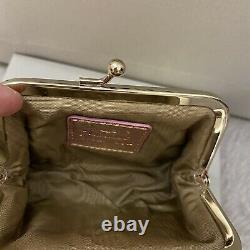 Vivienne Westwood Frame Small Zip Coins Pouch with Clip Closure Gold