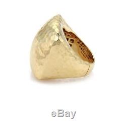 Weekend Sale! 18k Yg, Roberto Coin Martellato Square Top Ring Size 7.5