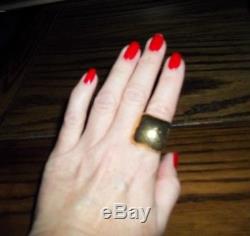 Weekend Sale! 18k Yg, Roberto Coin Martellato Square Top Ring Size 7.5