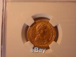 Western Roman Empire Valentinian II AD 375-392 Gold Solidus NGC XF, Ex Heritage