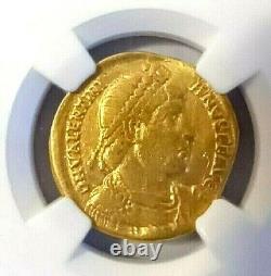 Western Roman, Valentinian I AV Solidus Gold Coin 364-375 AD NGC Certified