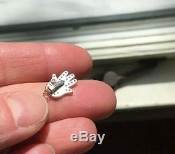 White Gold 18kt Tiny Treasures 0.18 ct Diamond HAMSA Necklace by Roberto Coin