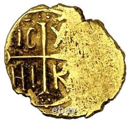 XF, Crusader Gold Coin, 1130-1154, Roger II 1 tari, Italy, CCN