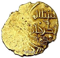 XF, Crusader Gold Coin, 1130-1154, Roger II 1 tari, Italy, CCN